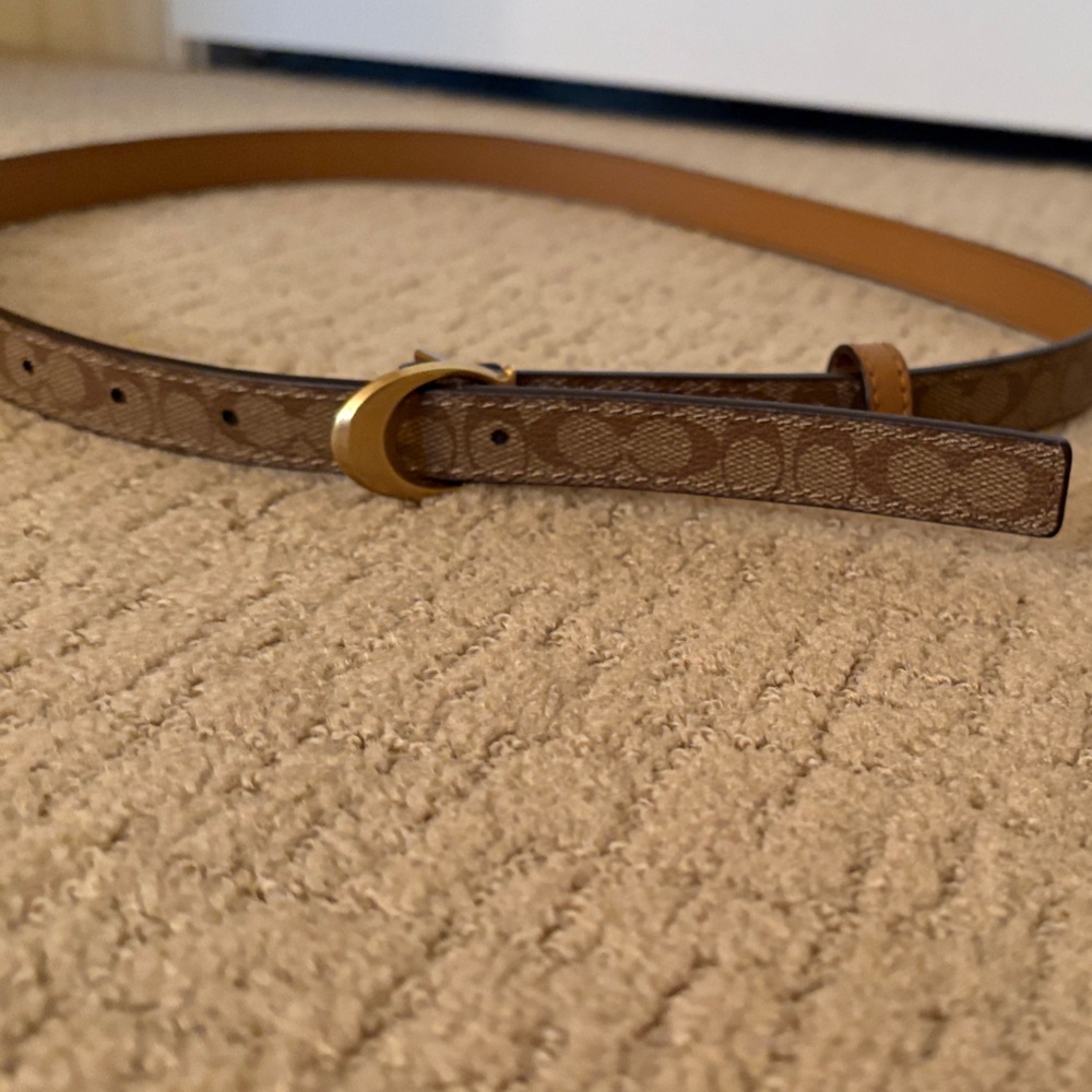 Coach Brown and Gold Women's Belt